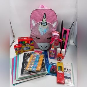 Girls Book Bag & School Supplies Bundle.